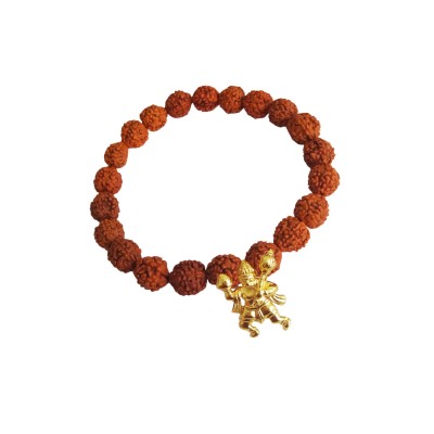Hanuman Charm Rudraksha Bracelet For Men